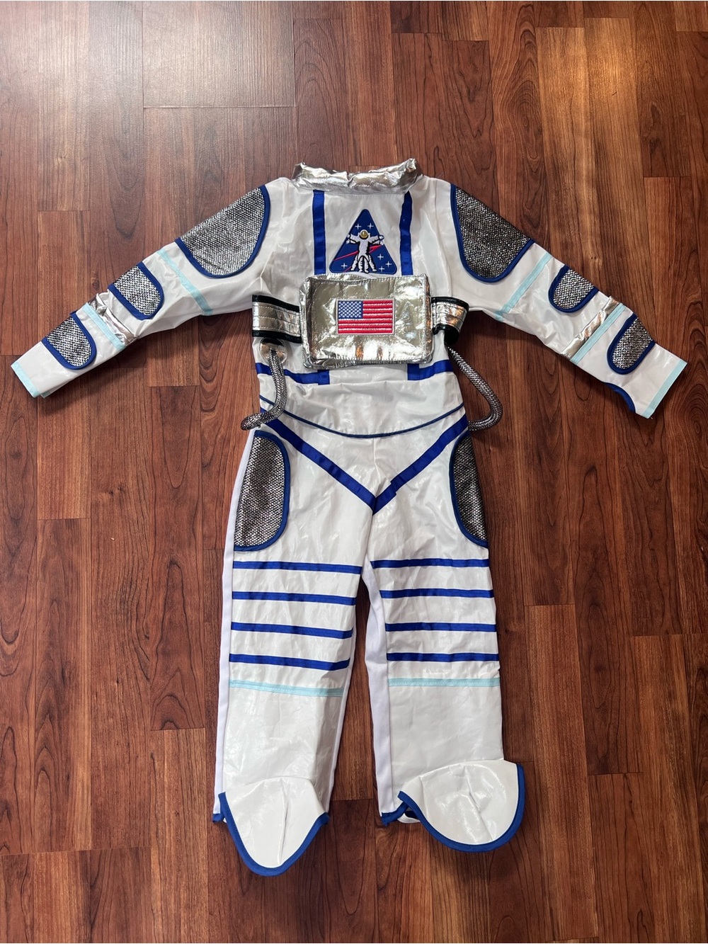 Teetot Kids Astronaut Space Suit Costume White Blue Size 3-4 Halloween